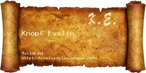 Knopf Evelin névjegykártya
